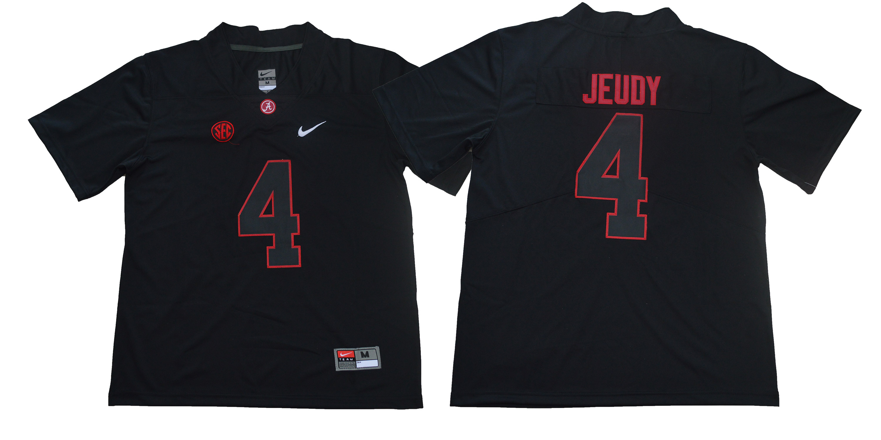 Men Alabama Crimson Tide 4 Jerry Jeudy Black Limited Stitched NCAA Jersey